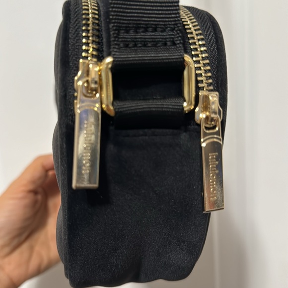 Lululemon Black Velour Camera Bag with Gold - Picture 5 of 8